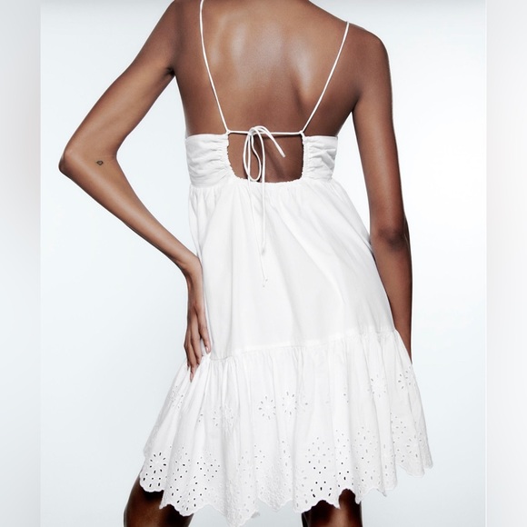 NWT Zara Cutwork Embroidery Dress - Picture 3 of 17